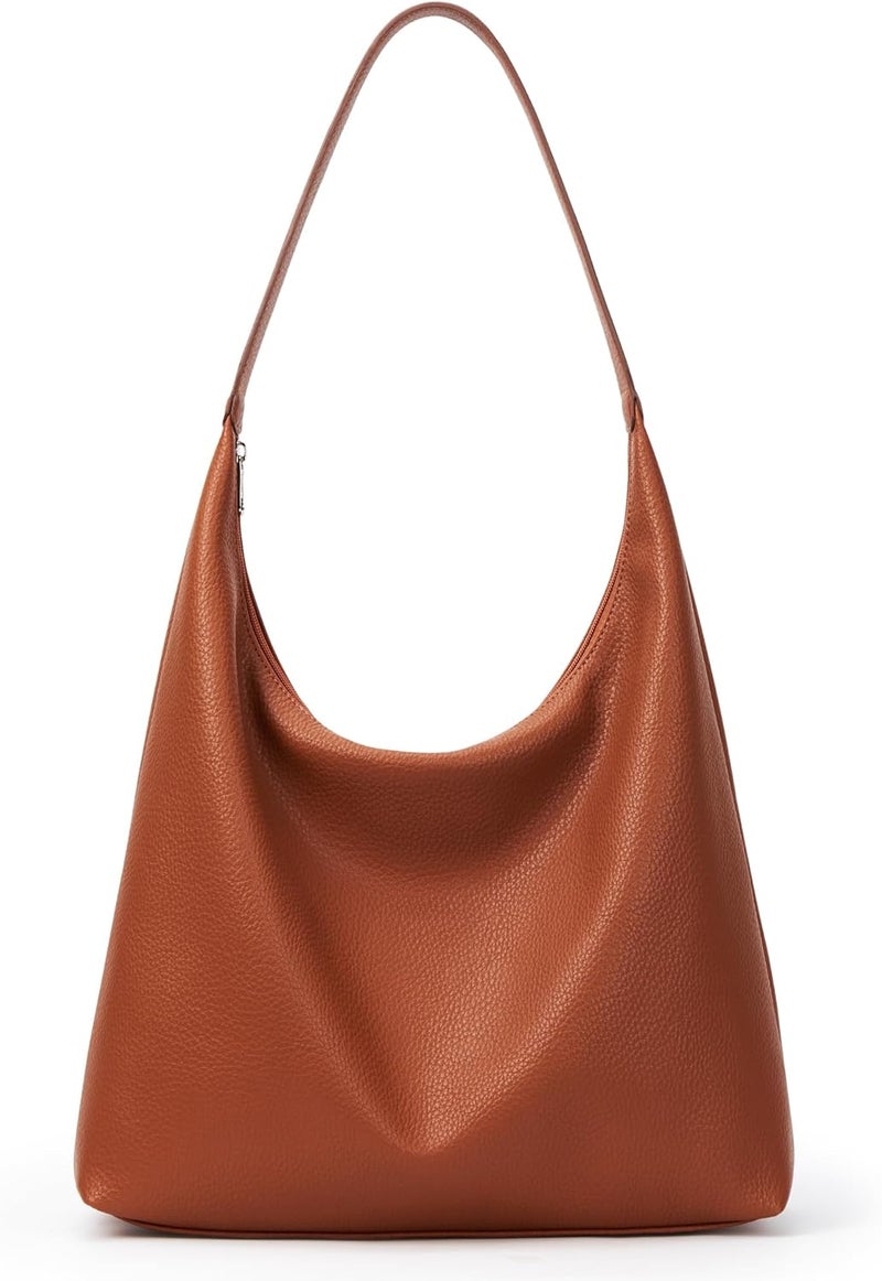 KALIDI Casual Tote Bag Vegan Leather Hobo Zipper Work Bag Weekender Shoulder for Women Shoulder Travel Purse - Image 1